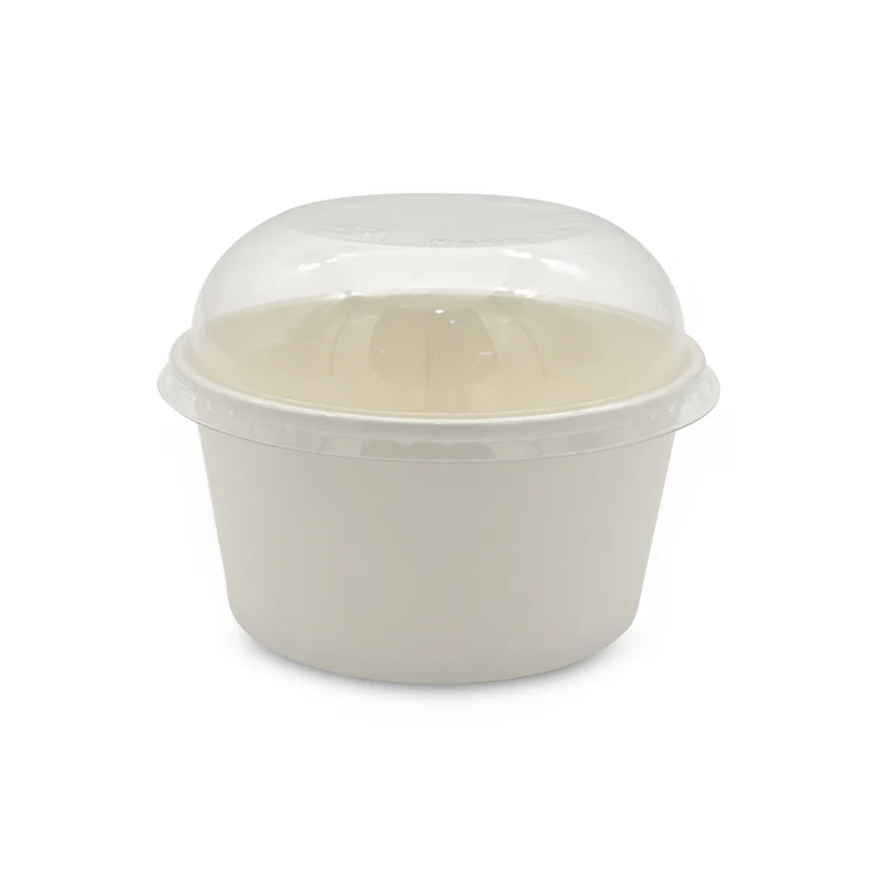 Paper Ice Cream Cups UAE - White with Lid - Image 16