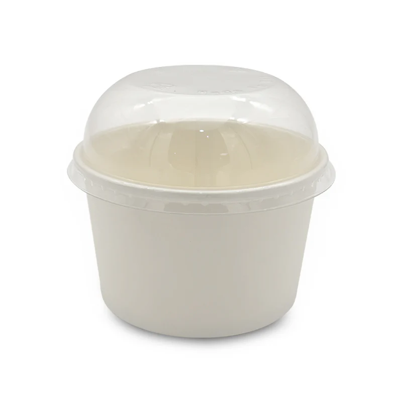 Paper Ice Cream Cups UAE - White with Lid - Image 20