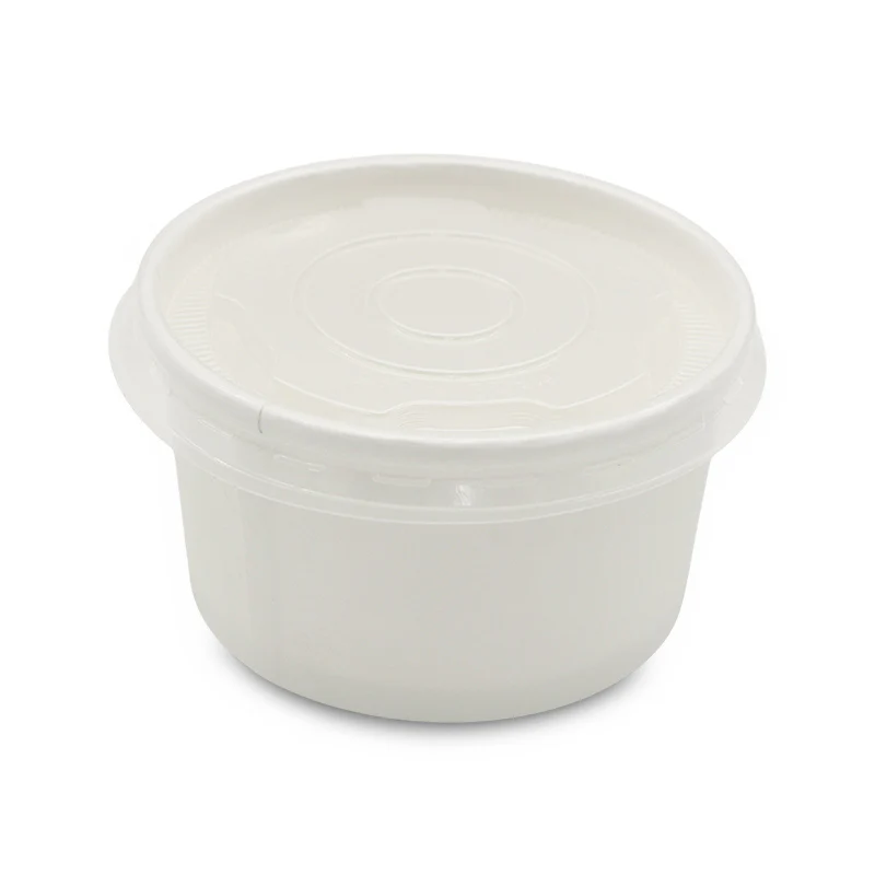 Paper Ice Cream Cups UAE - White with Lid - Image 22