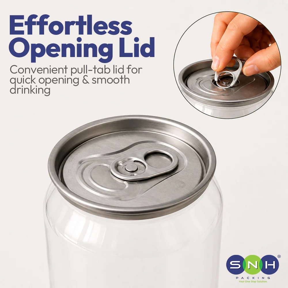 PET Can Clear Round with Silver Lid UAE - 55mm Dia | Compatible with Sealing Machines - Image 3