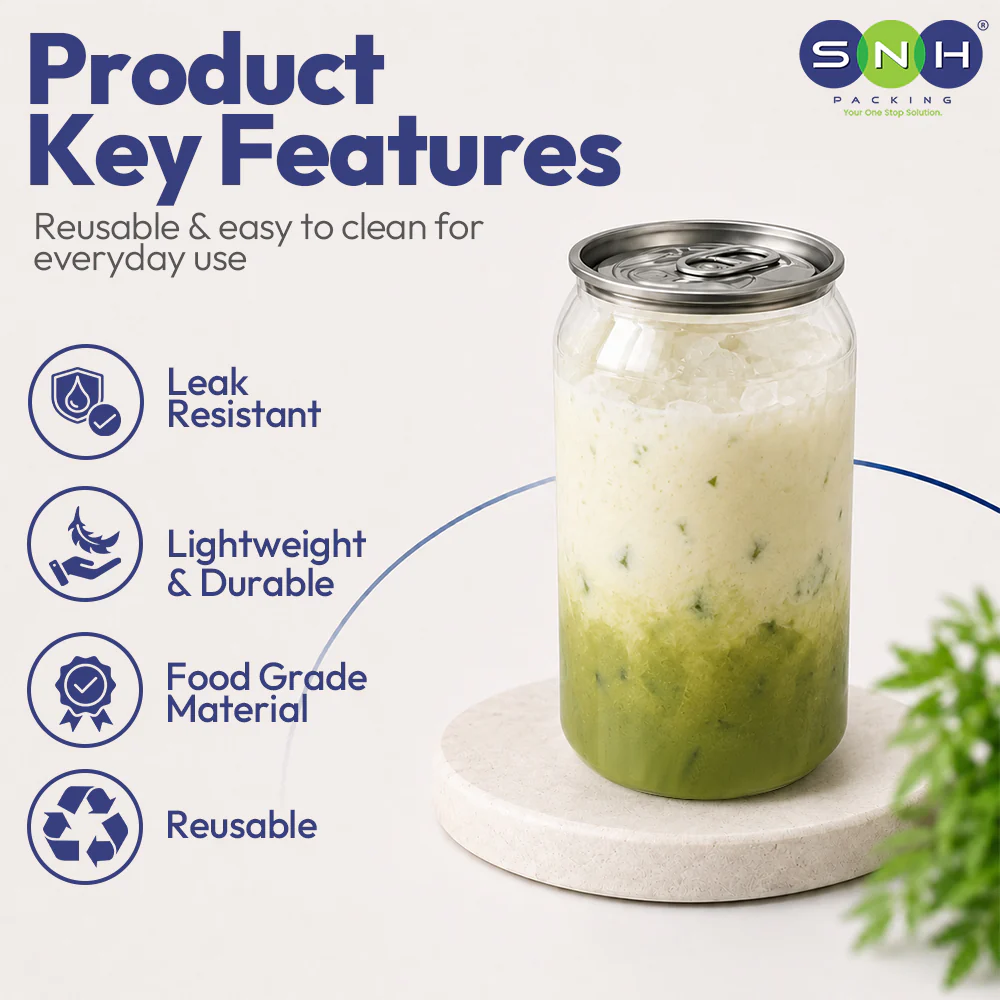 PET Can Clear Round with Silver Lid UAE - 55mm Dia | Compatible with Sealing Machines - Image 4