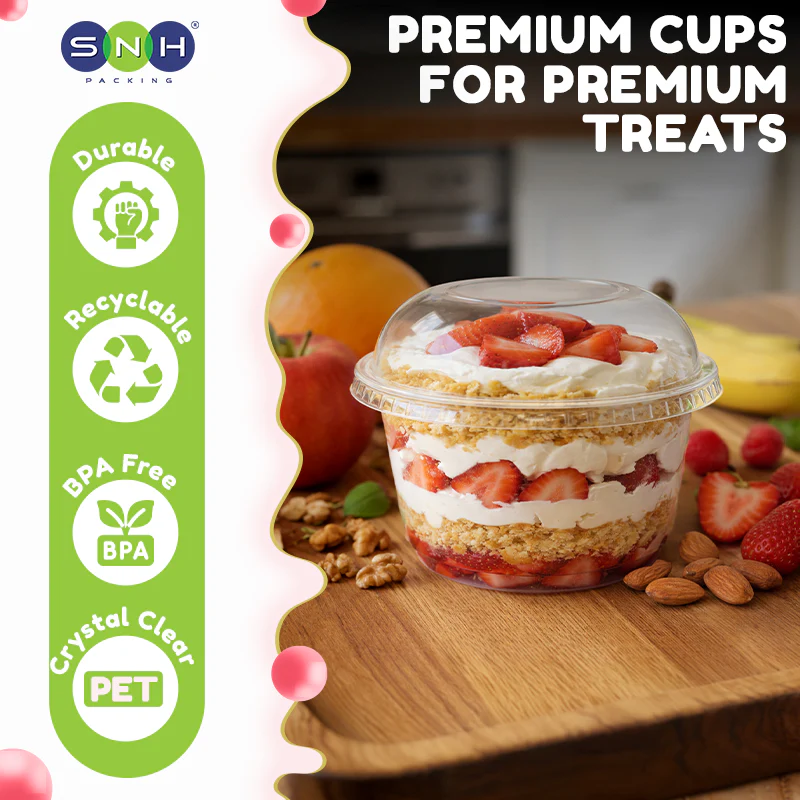 PET Dessert Cups UAE SD15 & SD20 With Lid - Image 4