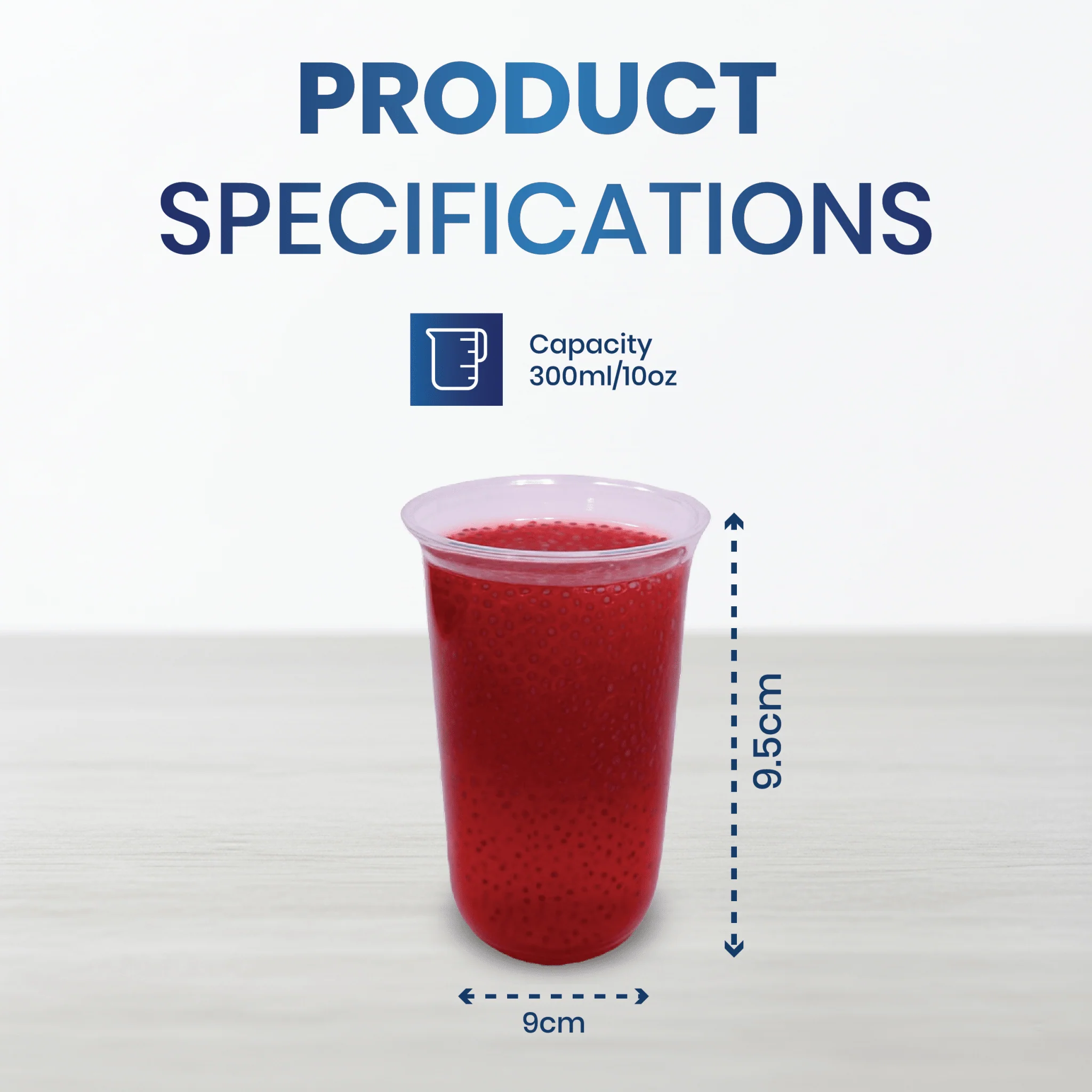 PET U-Shape Juice Cups with Lids  Clear Plastic - Image 10
