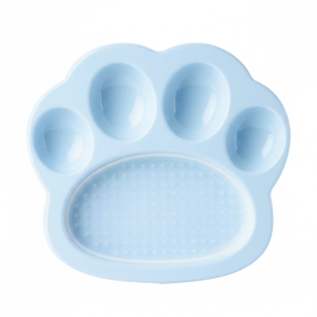 PetDreamHouse PAW 2-IN-1 Mini Slow Feeder & Lick Pad Baby Blue Easy