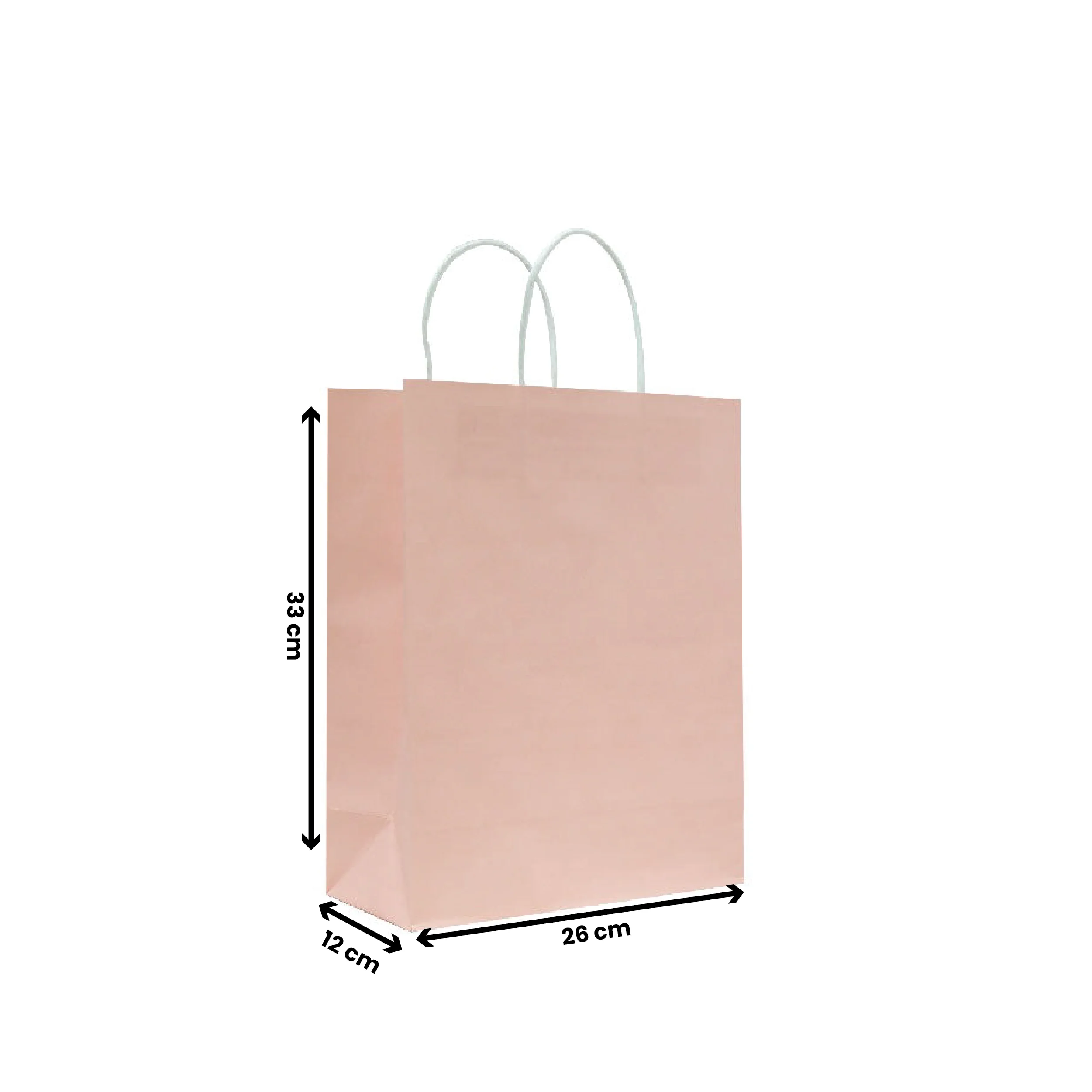 Pink Twisted Handle Paper Bags | Durable Kraft Bags - Image 2