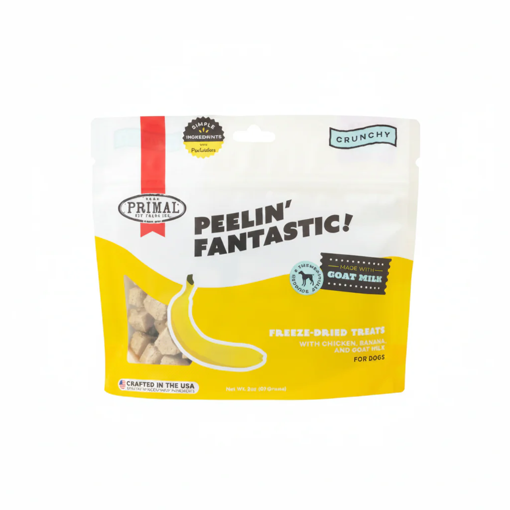 Primal Peelin Fantastic Chicken & Banana with Goat Milk Freeze-Dried Treat 2oz