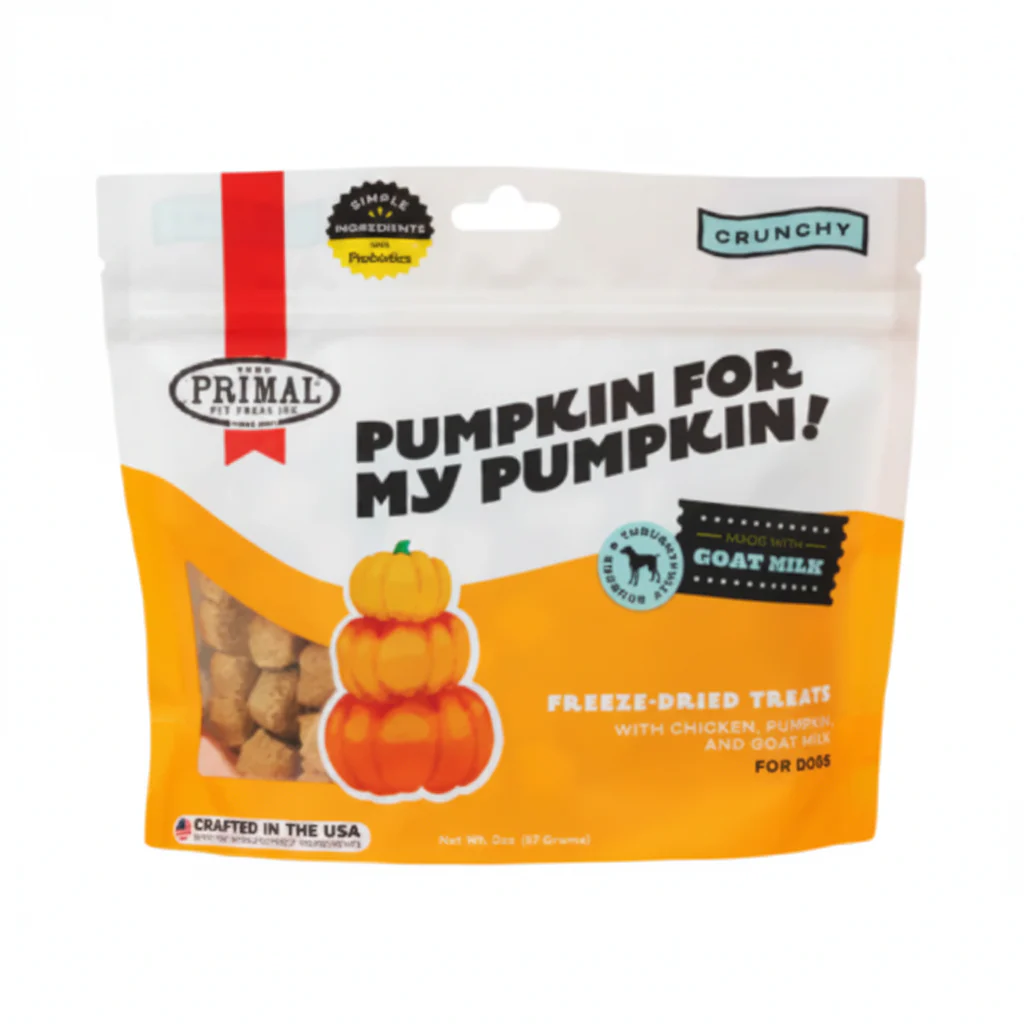Primal Pumpkin For My Pumpkin ? Chicken & Pumpkin with Goat Milk Freeze-Dried Treat 2oz