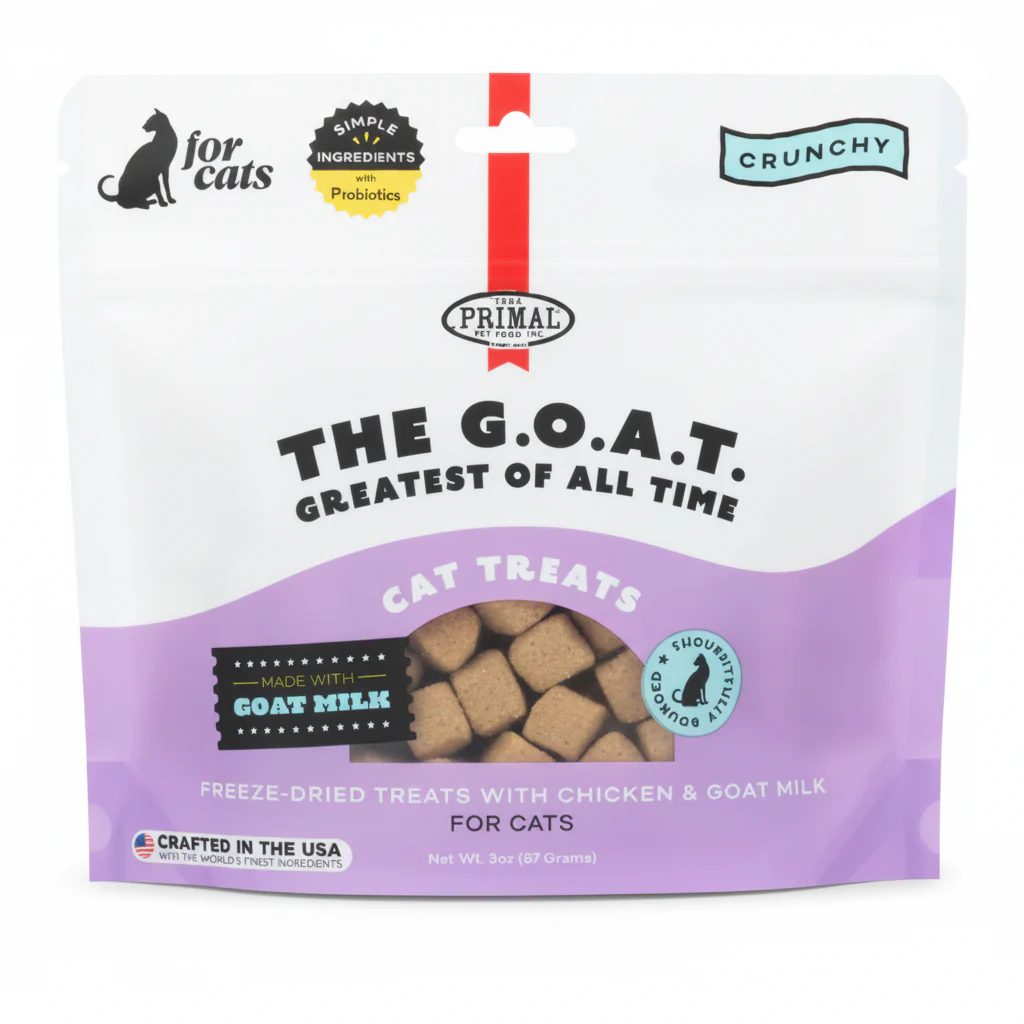 Primal The G.O.A.T. Chicken & Goat Milk for cats! Freeze-Dried Treat 2oz