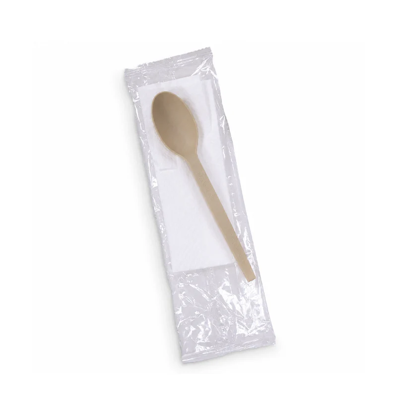 PSM Natural Spoon & Napkin – Individually Wrapped Pack