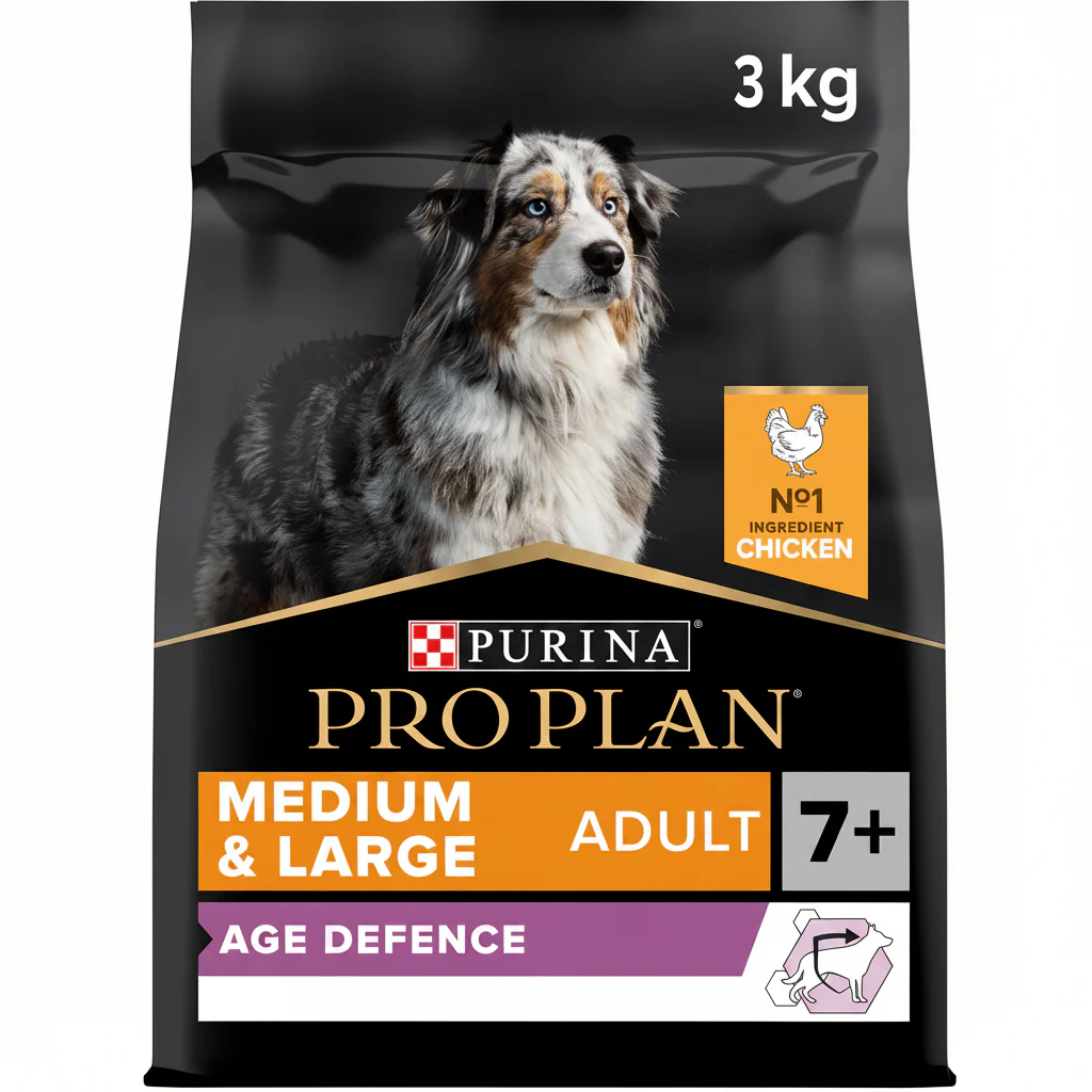 Purina Pro Plan Age Defence Medium and Large Senior 7+, Dry Dog food with Chicken, 3 kg