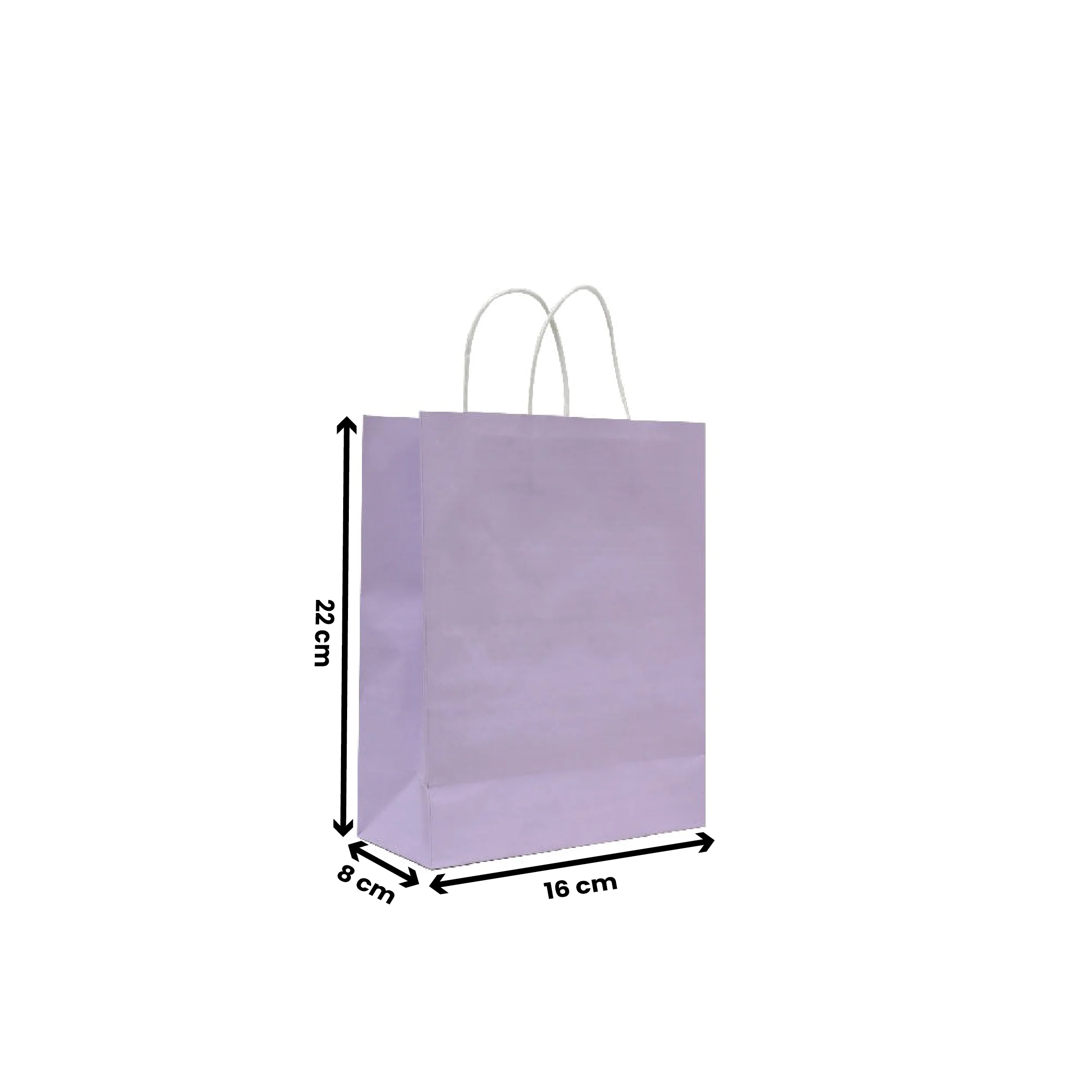 Purple Twisted Handle Paper Bags | Durable Kraft Bags - Image 2