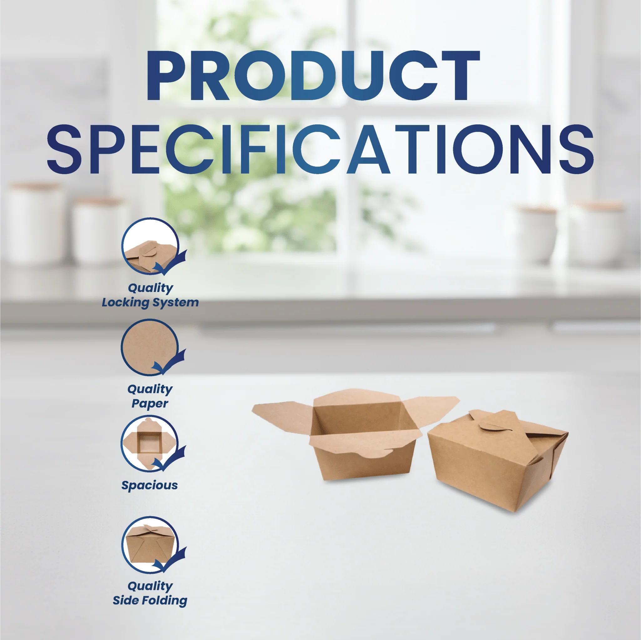 Rectangular Brown Kraft Takeaway Boxes Durable Food Packaging Box - Image 11
