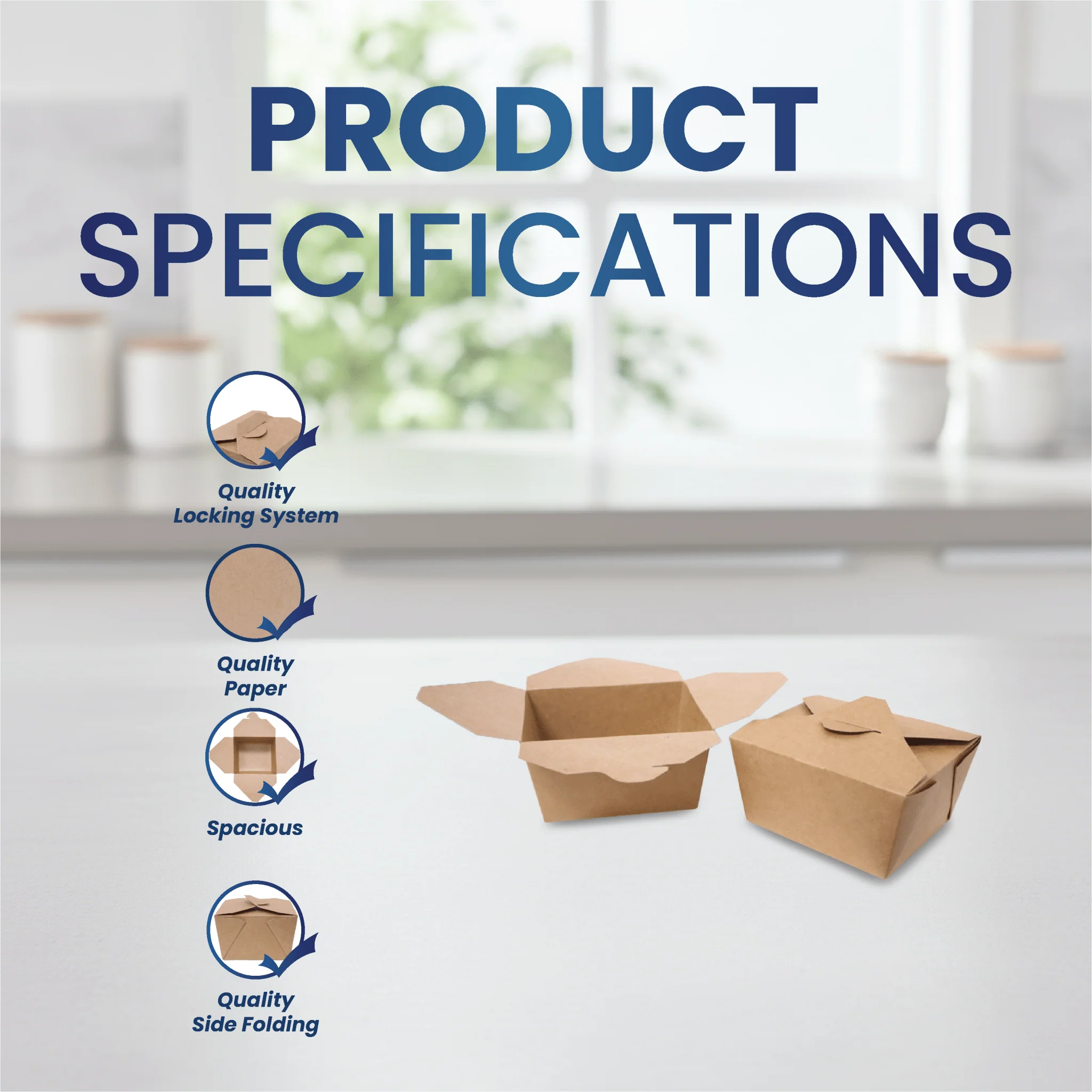 Rectangular Brown Kraft Takeaway Boxes Durable Food Packaging Box - Image 13