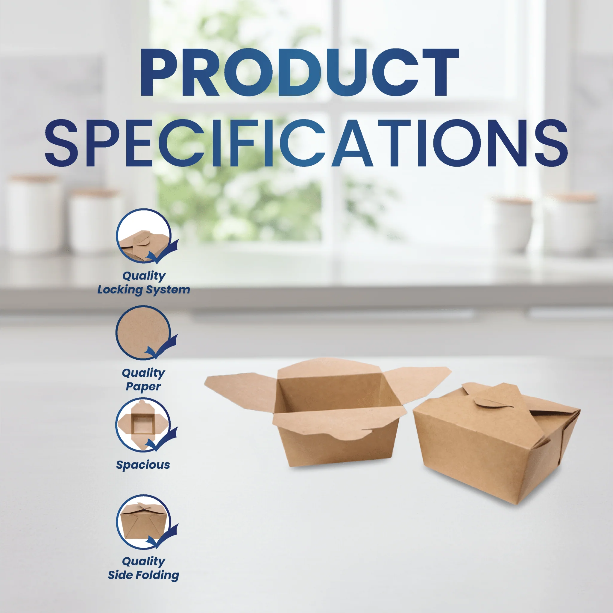 Rectangular Brown Kraft Takeaway Boxes Durable Food Packaging Box - Image 15