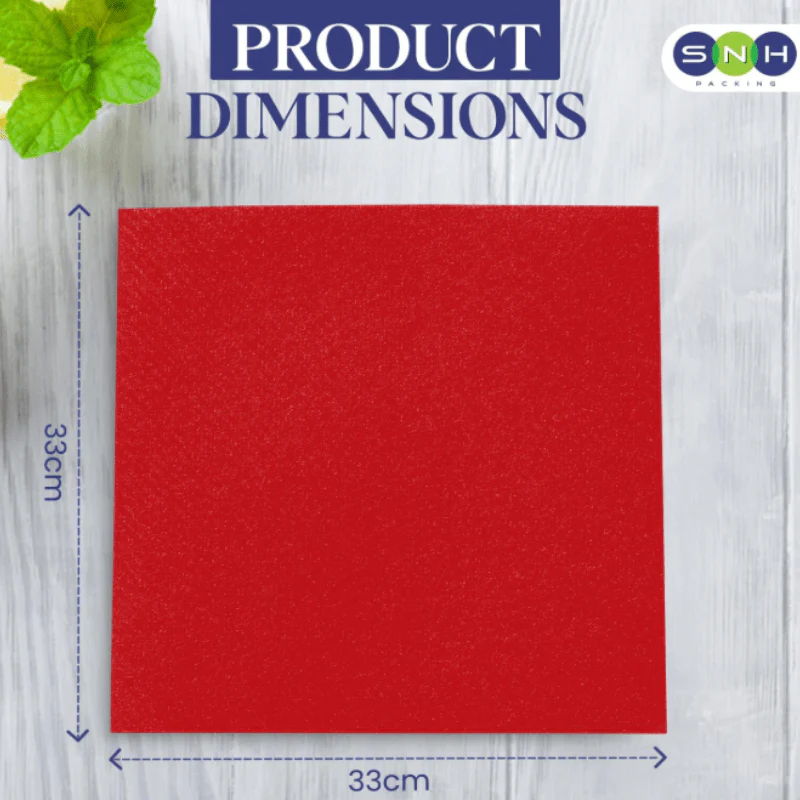 Red Cocktail Paper Napkins  2Ply | 50 PCS PKT - Image 2