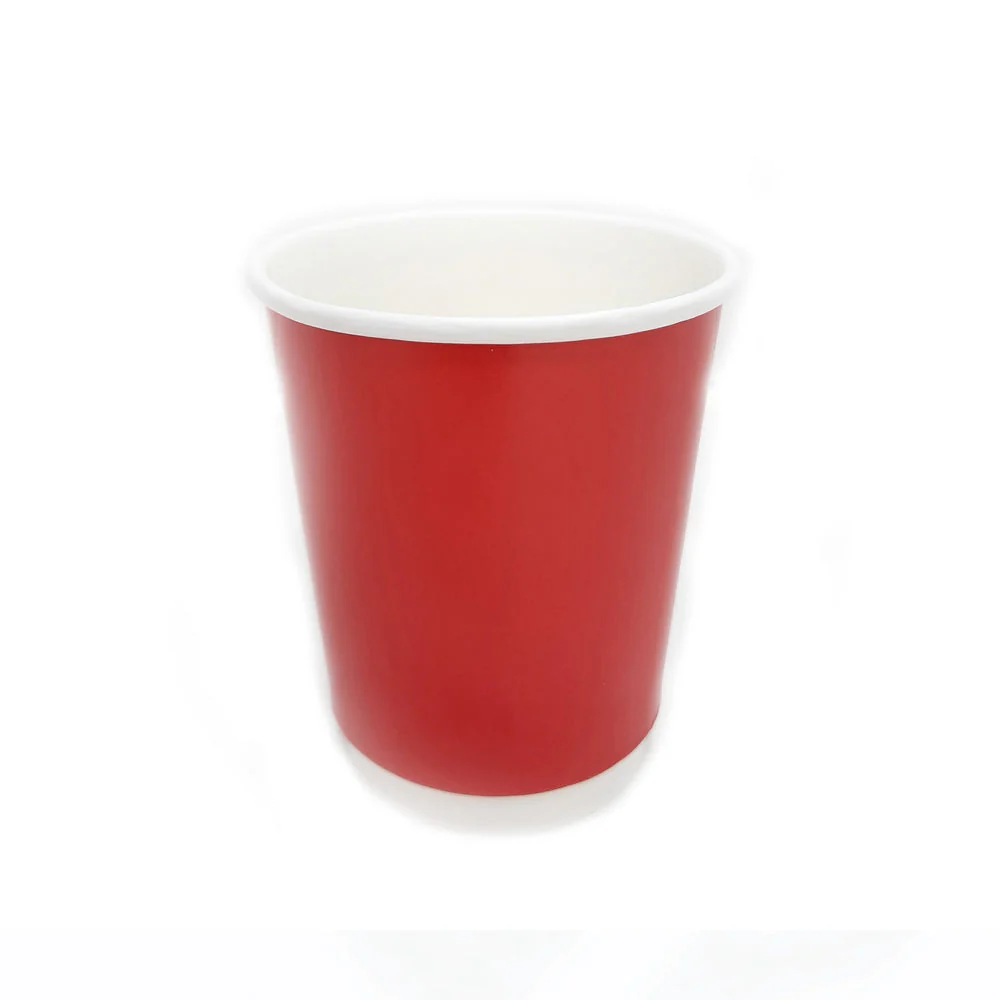 Red Double Wall Paper Cups  Insulated Hot Drink Cups