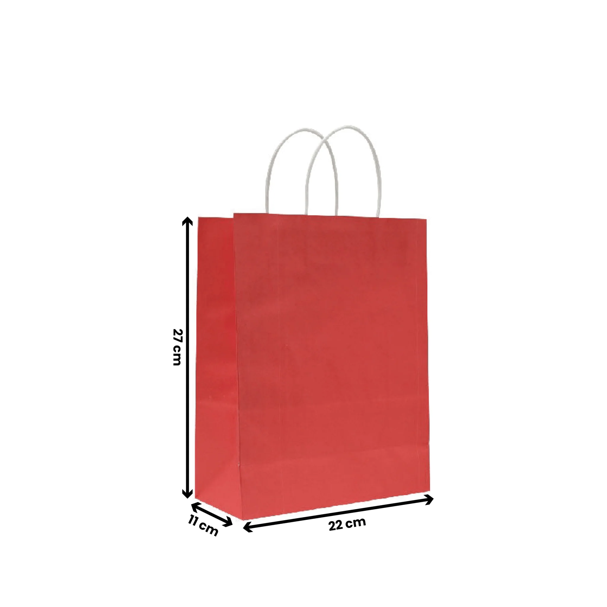 Red Twisted Handle Paper Bags | Shopping & Gift Bags - Image 2