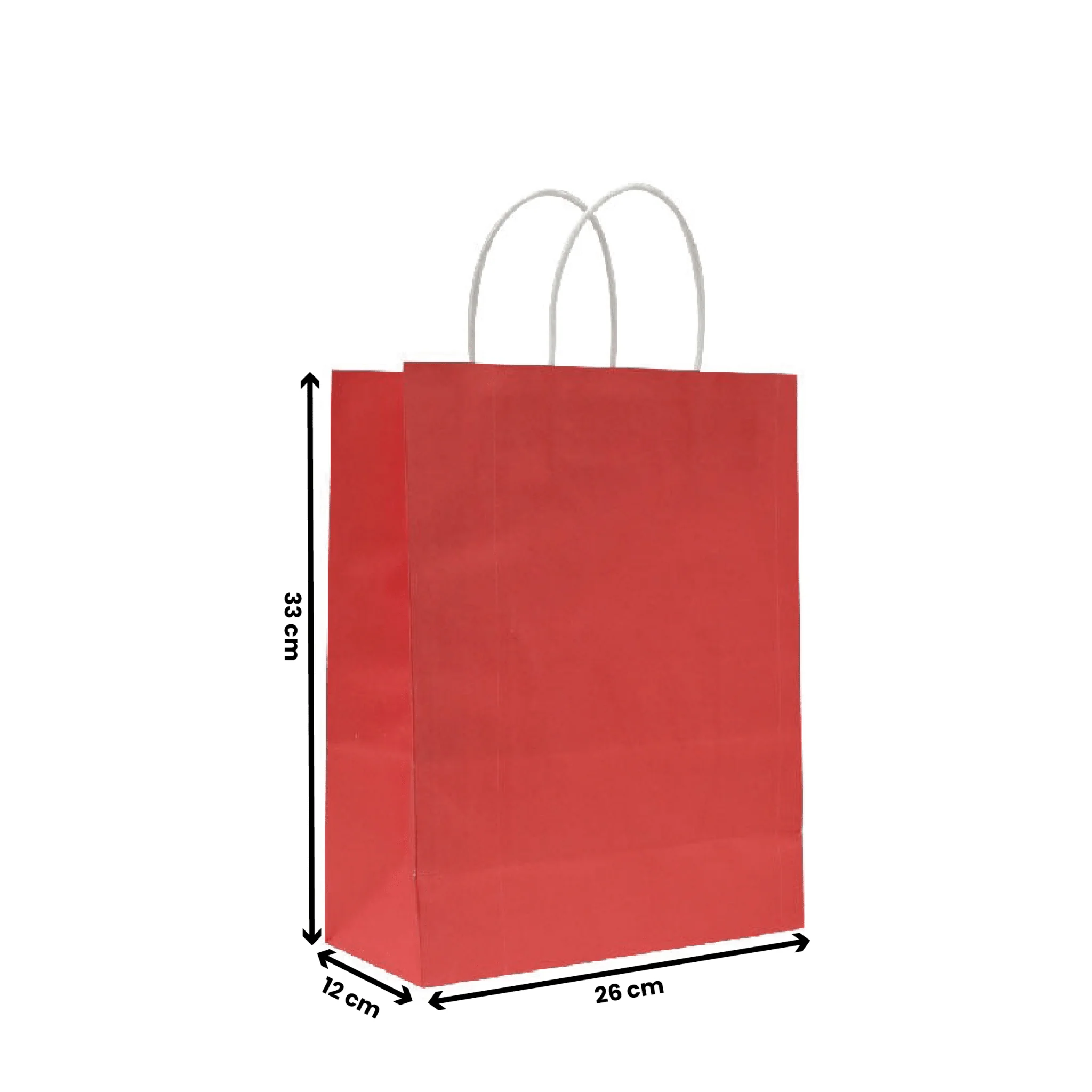 Red Twisted Handle Paper Bags | Shopping & Gift Bags - Image 3