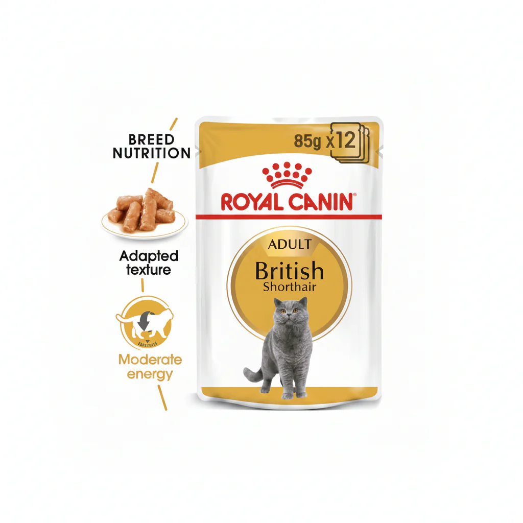 Royal Canin Feline Breed Nutrition British Shorthair (Wet Food - Pouches) 12 x 85 g