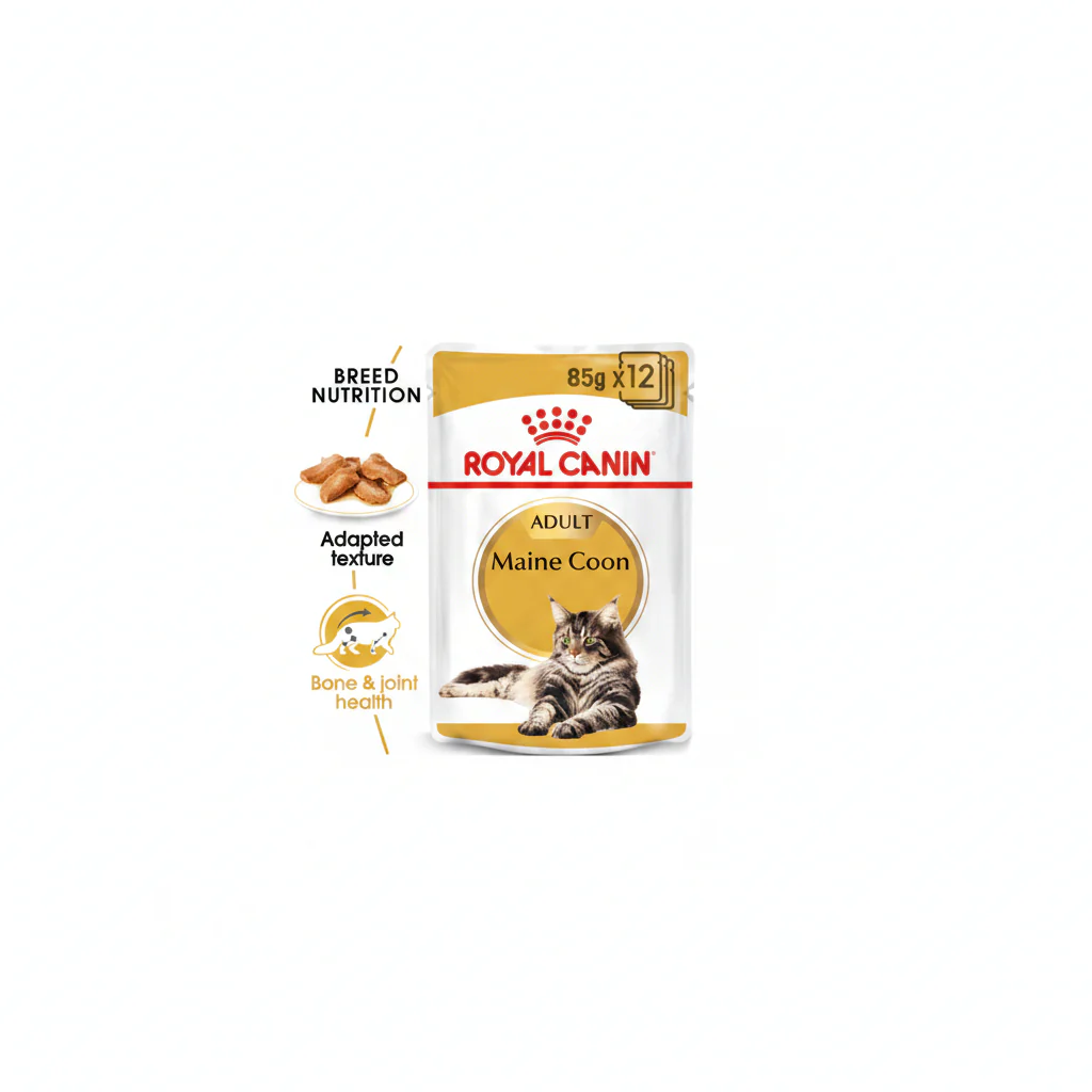 Royal Canin Feline Breed Nutrition Maine Coon (Wet Food - Pouches) 12 x 85 g