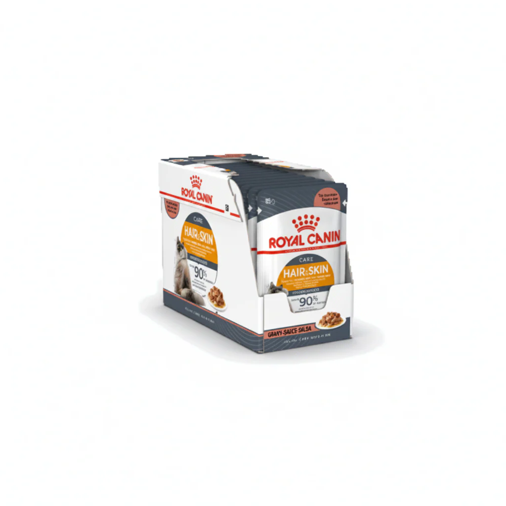 Royal Canin Feline Care Nutrition Hair & Skin Gravy (Wet Food - Pouches) 12 x 85 g