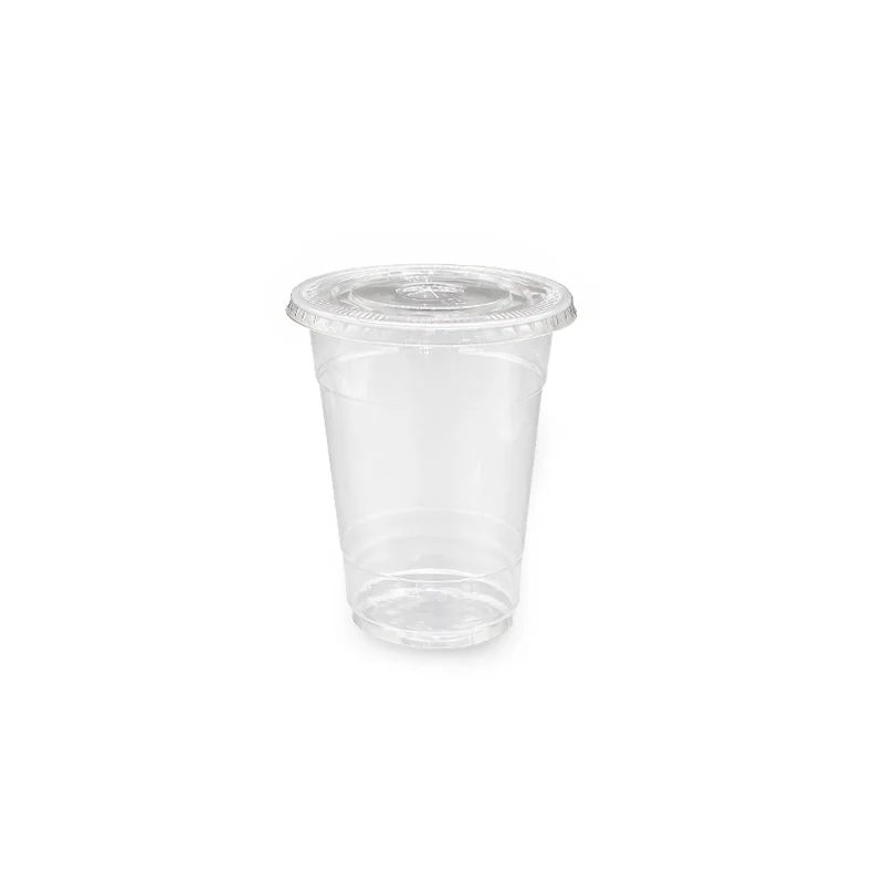 RPET Cups With Lid - Disposable Cold Drink Cups