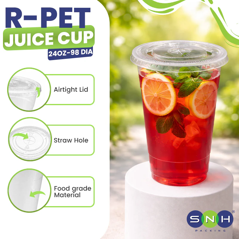 RPET Cups With Lid - Disposable Cold Drink Cups - Image 10