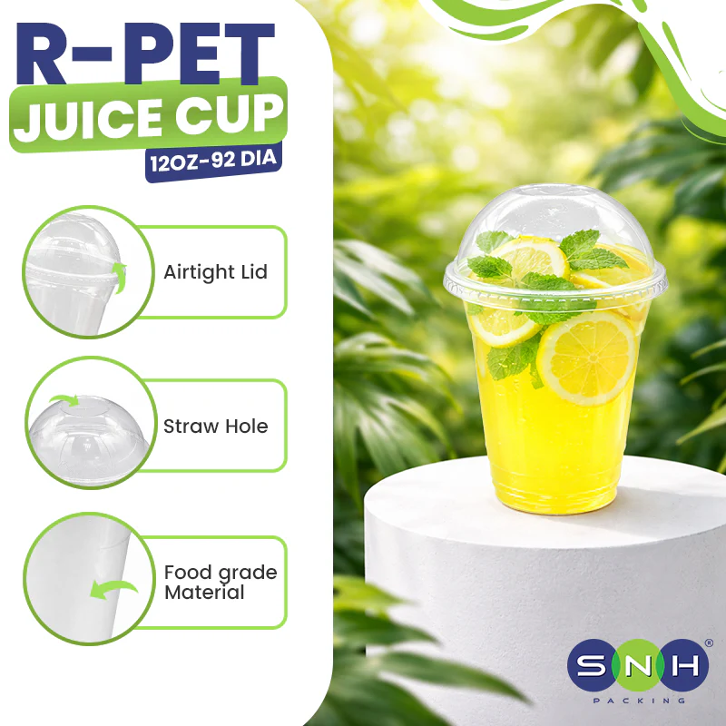 RPET Cups With Lid - Disposable Cold Drink Cups - Image 13