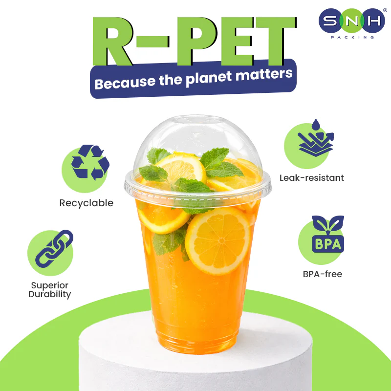 RPET Cups With Lid - Disposable Cold Drink Cups - Image 15