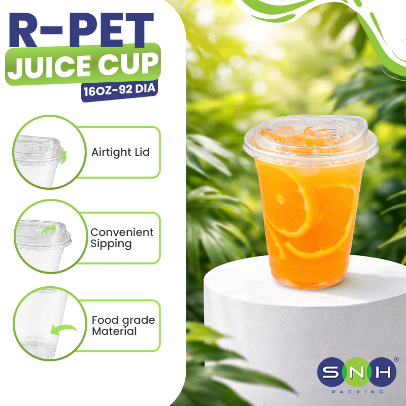 RPET Cups With Lid - Disposable Cold Drink Cups - Image 23