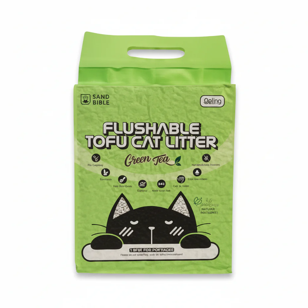Sand Bible Flushable Tofu Cat Litter Green Tea 7L