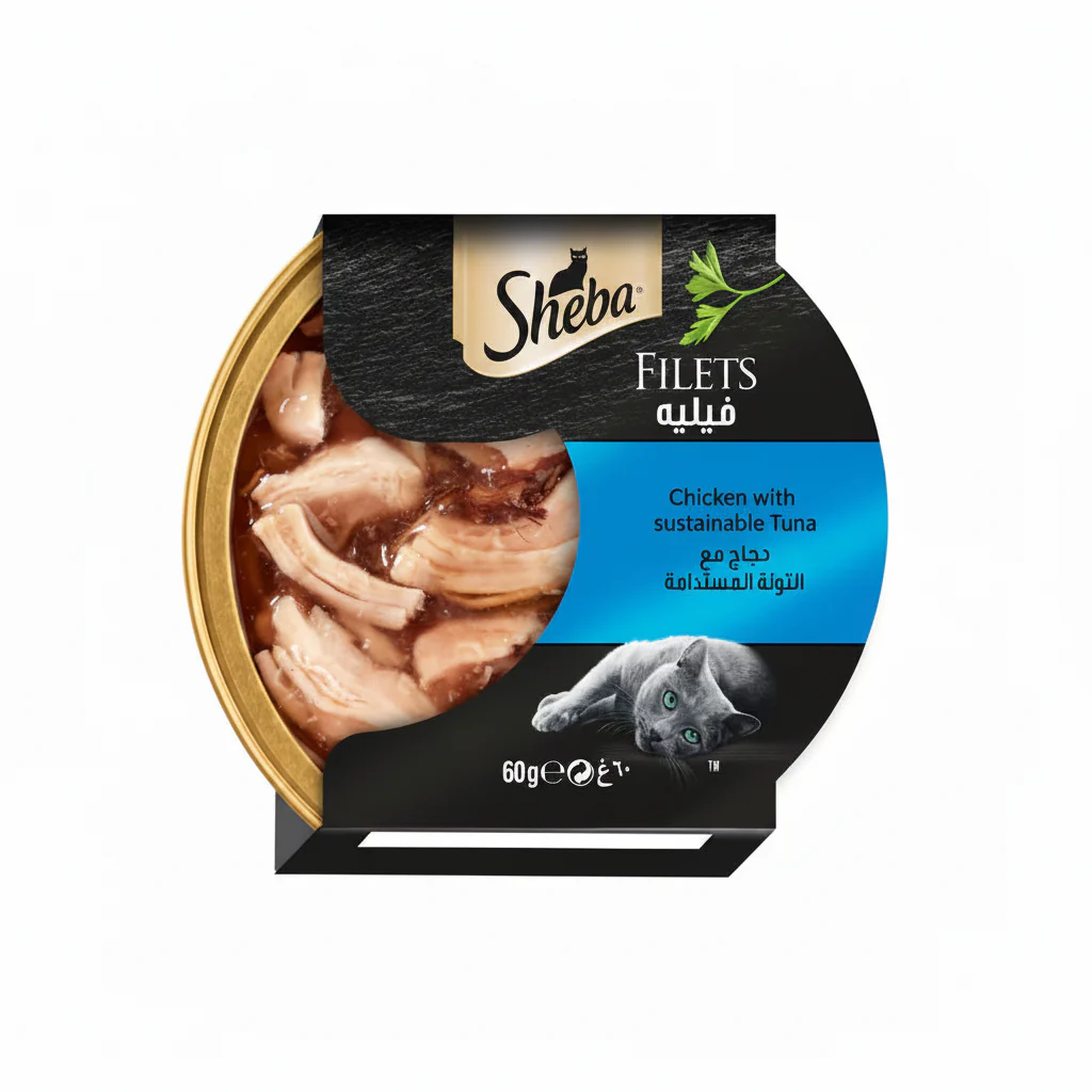 Sheba Filets Chicken & Tuna Wet Cat Food - 60G