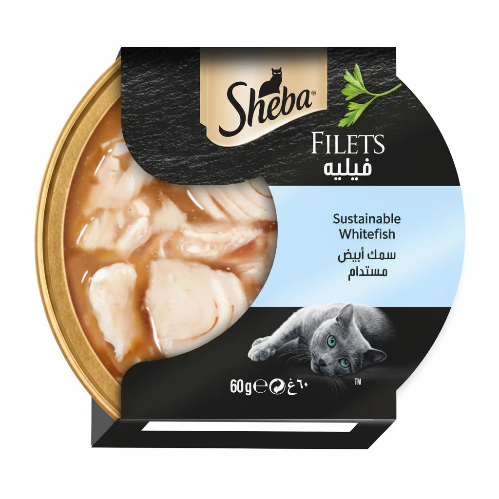 Sheba Filets Whitefish Wet Cat Food - 60G