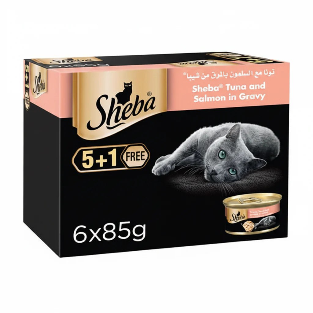 Sheba Flaked Tuna Topped with Salmon Wet Cat Food - 85G