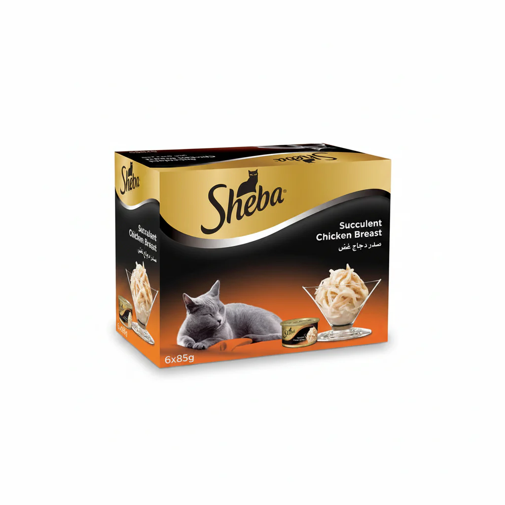 Sheba Succulent Chicken Breast Wet Cat Food 5+1 FREE - 6X85G