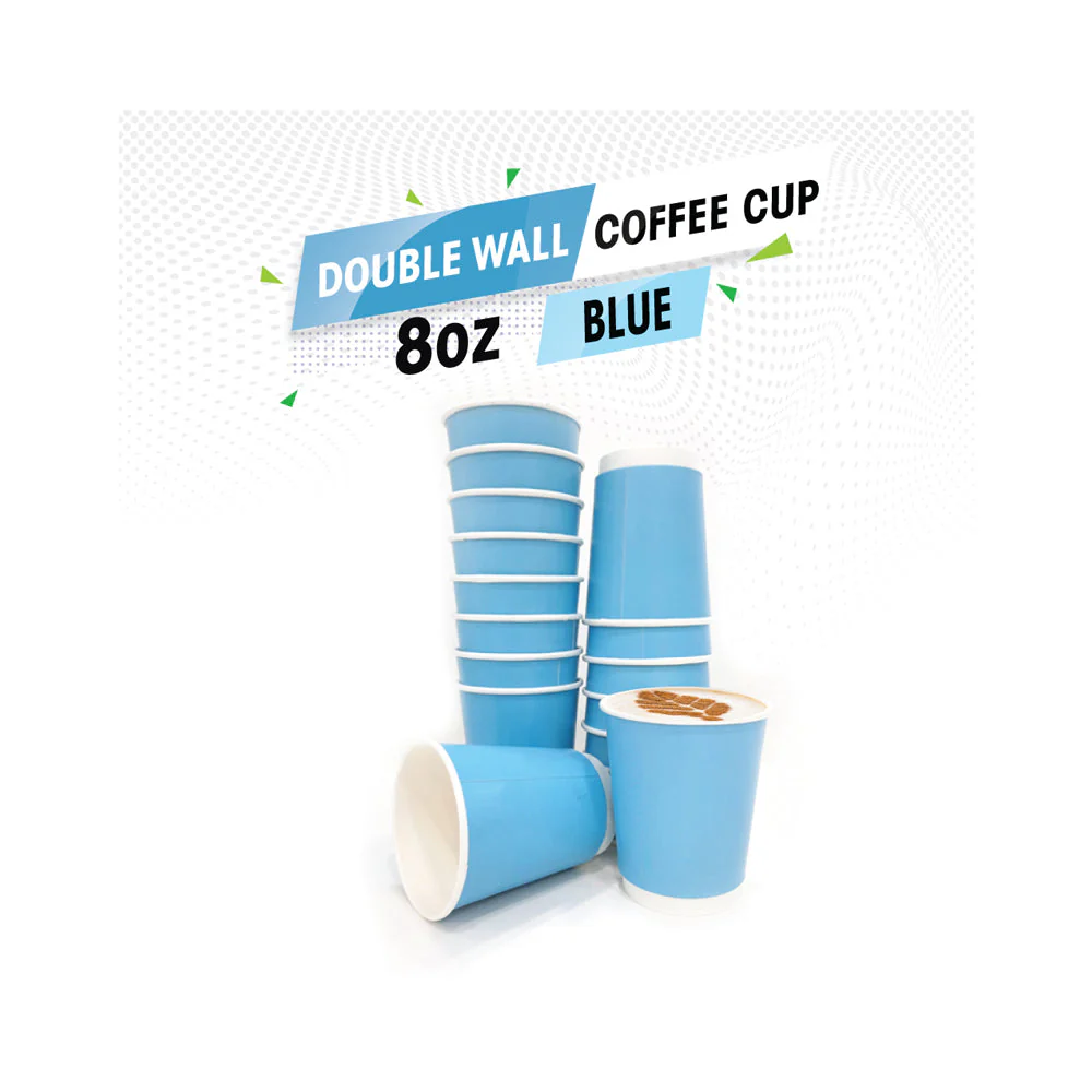 Sky Blue Double Wall Paper Cups  Insulated Cups - Image 6