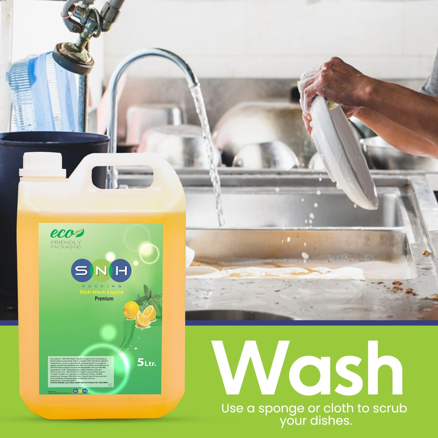 SNH Dish Wash Lemon  5 Litre - Image 3