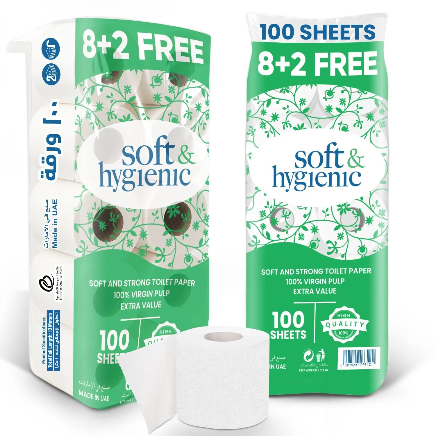 Soft & Hygienic Toilet Roll  100 Sheets 10 Rolls PKT