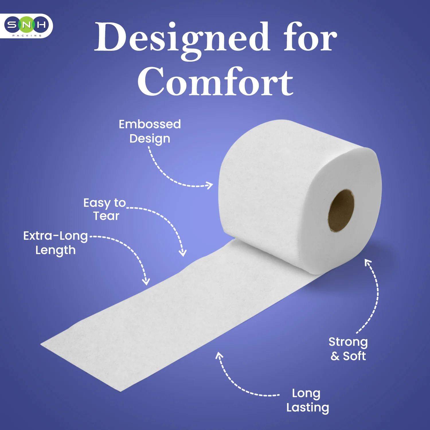 Soft & Hygienic Toilet Roll  400 Sheets  10 Rolls PKT - Image 5