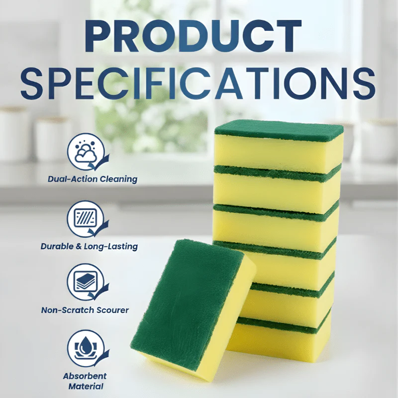 Sponge with Scotch Dual-Sided Kitchen & Dish Cleaner - Image 2