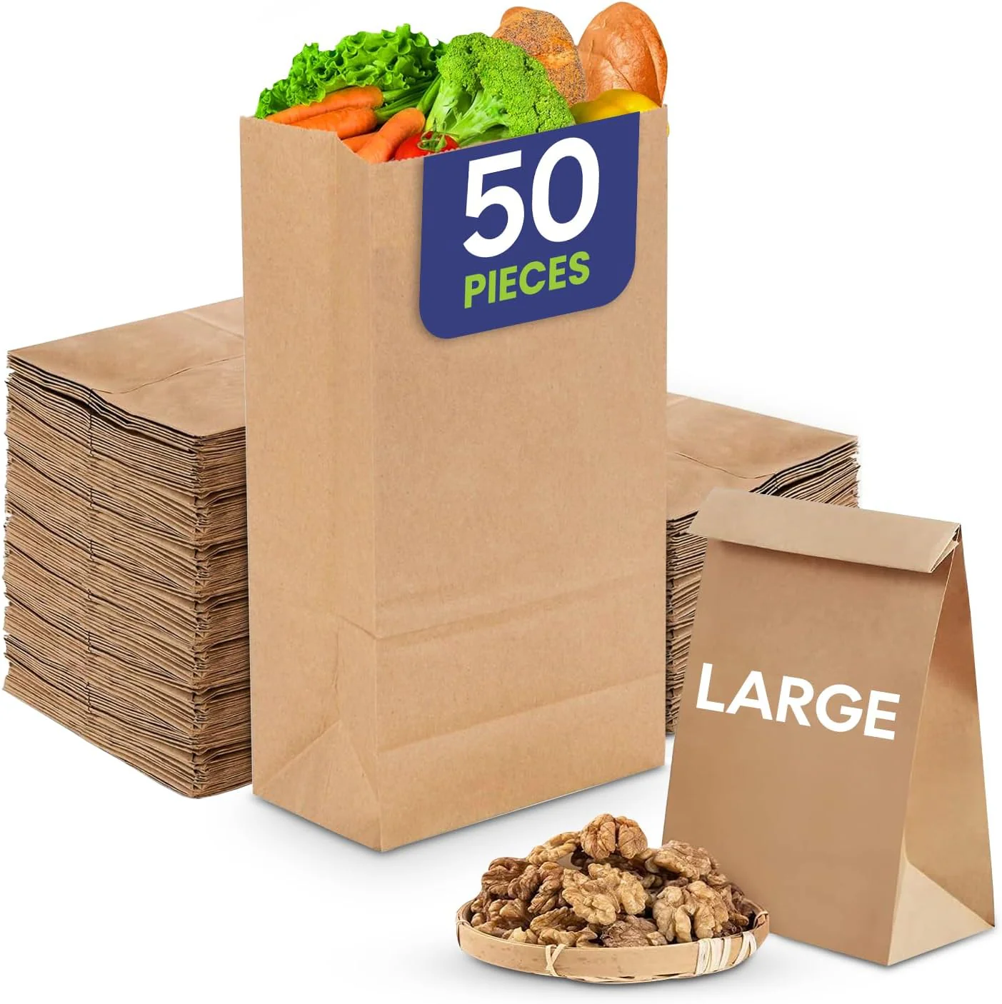 Square Bottom Paper Bags Kraft Takeaway - Image 5