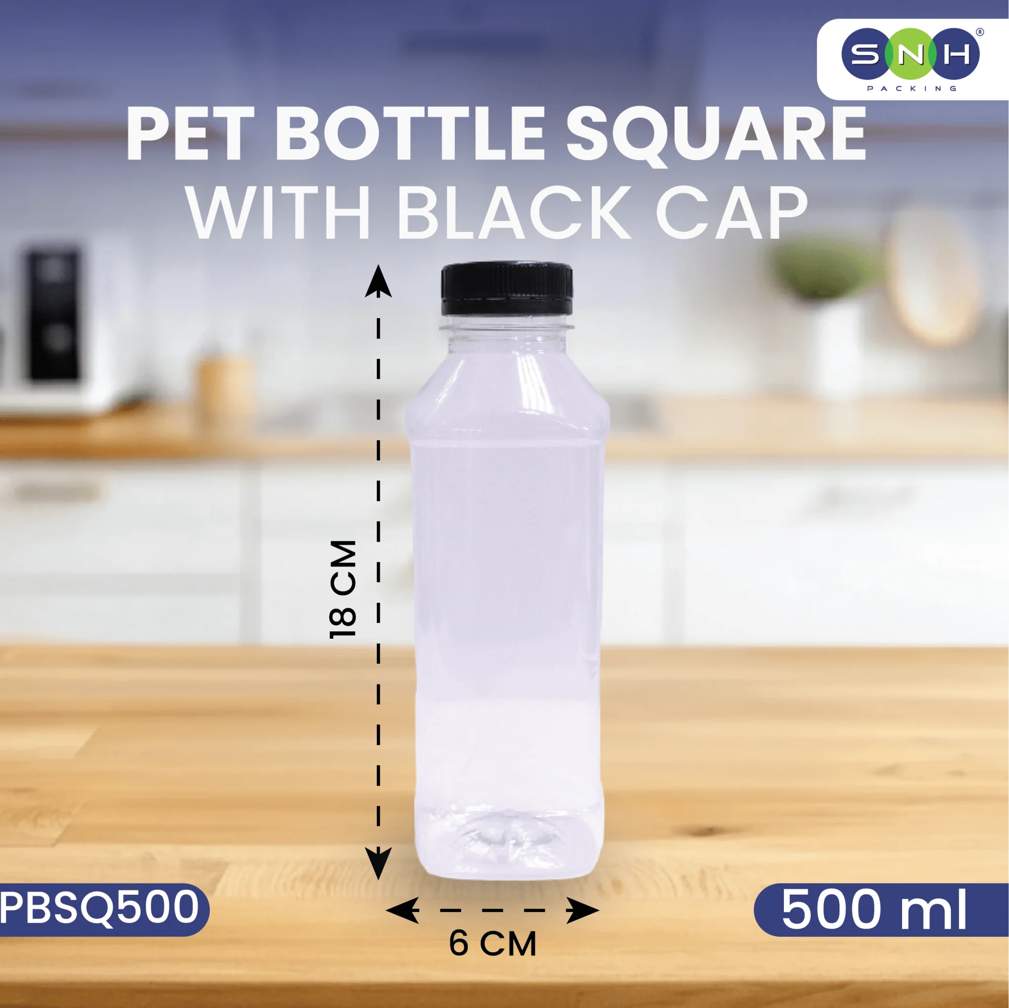 Square PET Bottles with Cap Leak Proof & Food Grade - Image 5