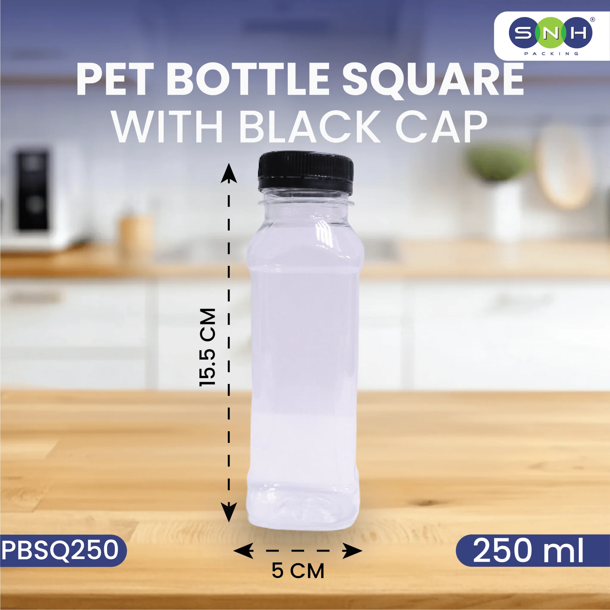 Square PET Bottles with Cap Leak Proof & Food Grade - Image 9