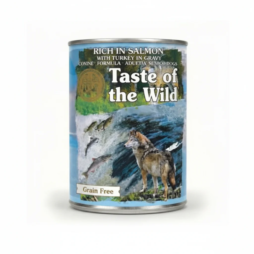 Taste of the Wild Rich in Salmon with Turkey in Gravy for Adult and Senior Dogs – 390g