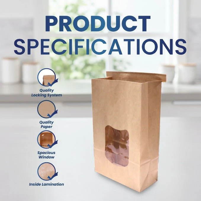Tin Tie Brown Bags Durable Food Packaging & Storage Supplies - Image 8