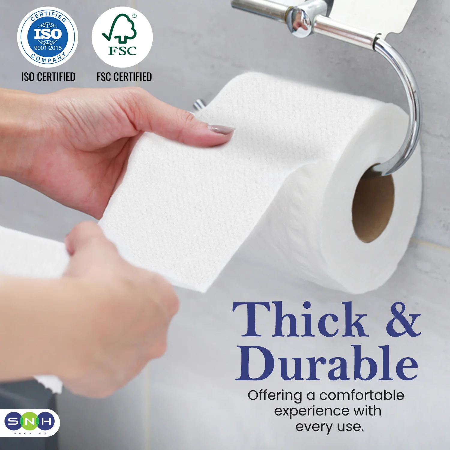 Toilet Roll Tissue  120 Sheets | 10 Rolls PKT | Soft & Hygienic - Image 3