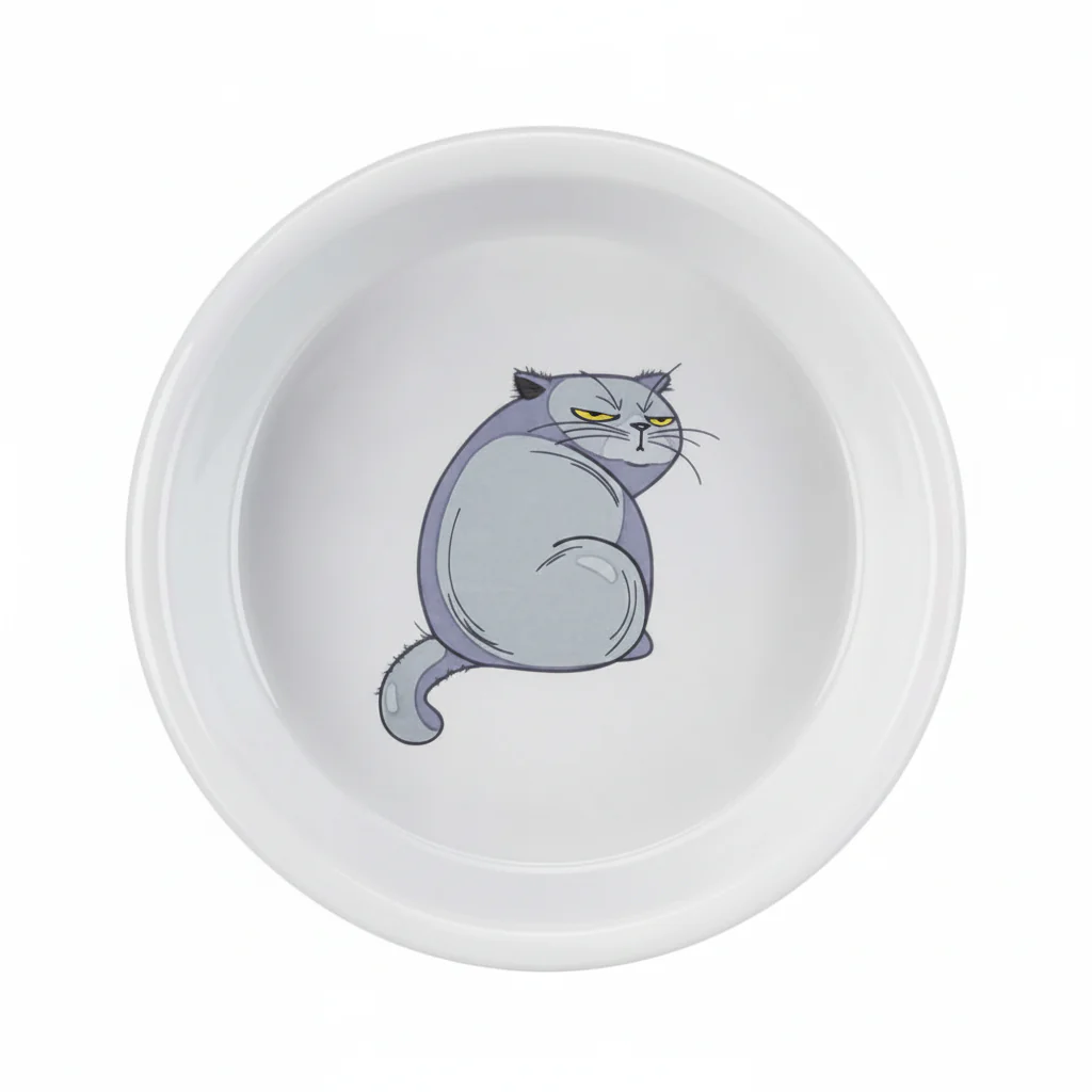 Trixie Ceramic Bowl with Motif GREY 13CM