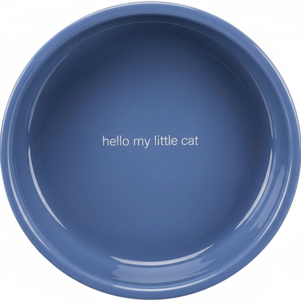 Trixie Ceramic Cat Bowl for Short-Nosed Breeds - BLUE/300ML