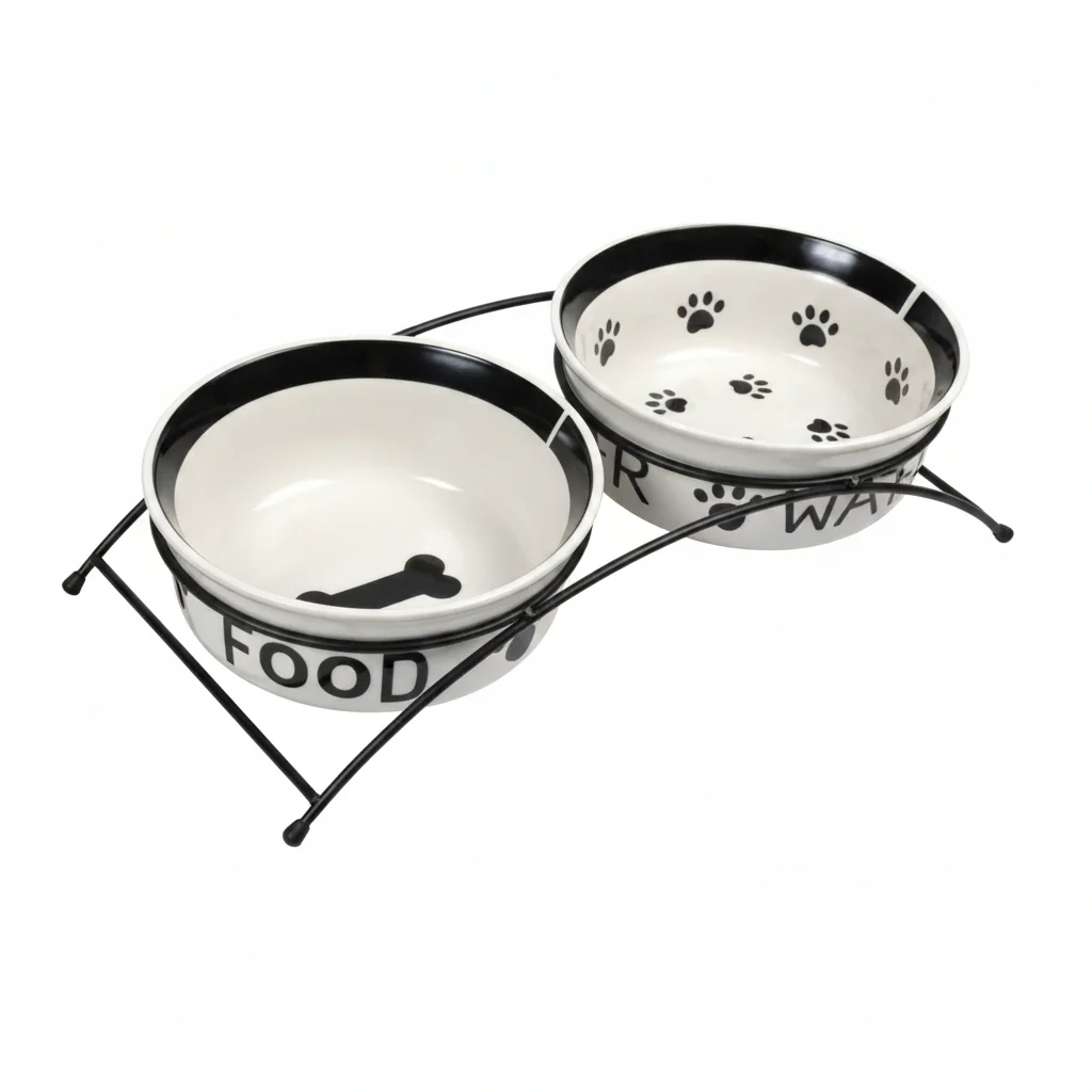 Trixie Ceramic Eat on Feet Set for Dogs - 1.6L