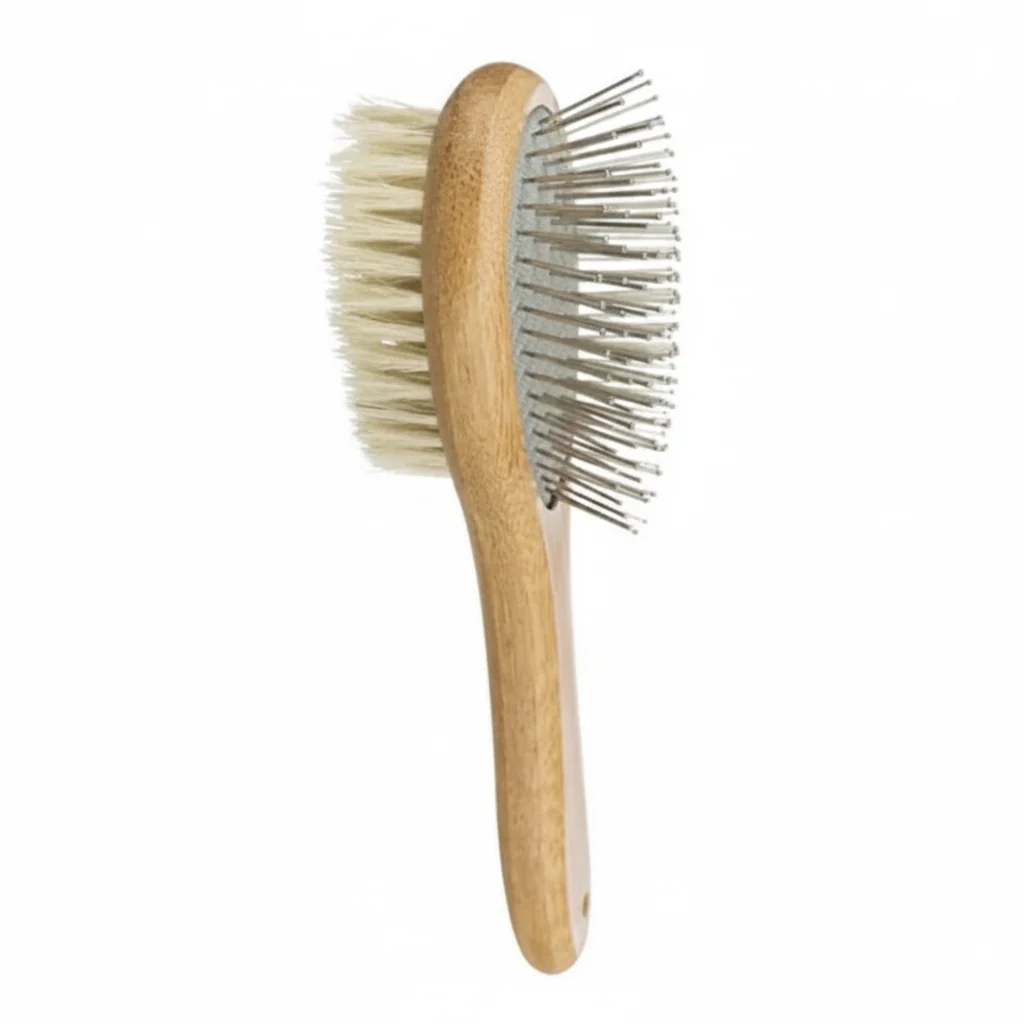 Trixie Double Sided Bamboo Brush for Dogs & Cats 5X19CM